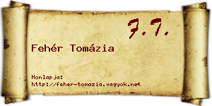 Fehér Tomázia névjegykártya